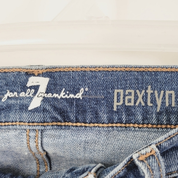 7 FOR ALL MANKIND Paxtyn Relaxed Straight Leg Blue Jeans Size 31 - Picture 5 of 7
